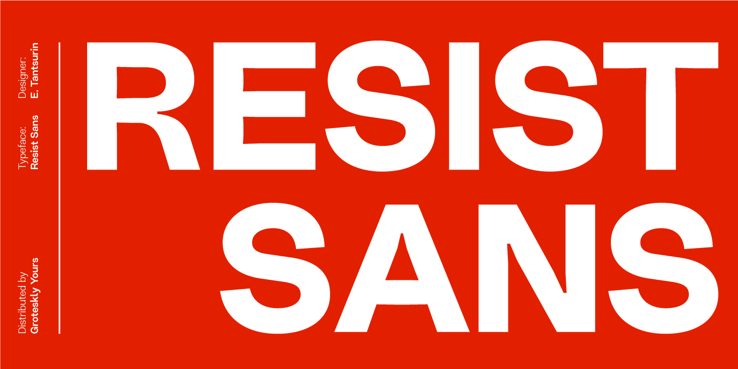 Beispiel einer Resist Sans-Schriftart